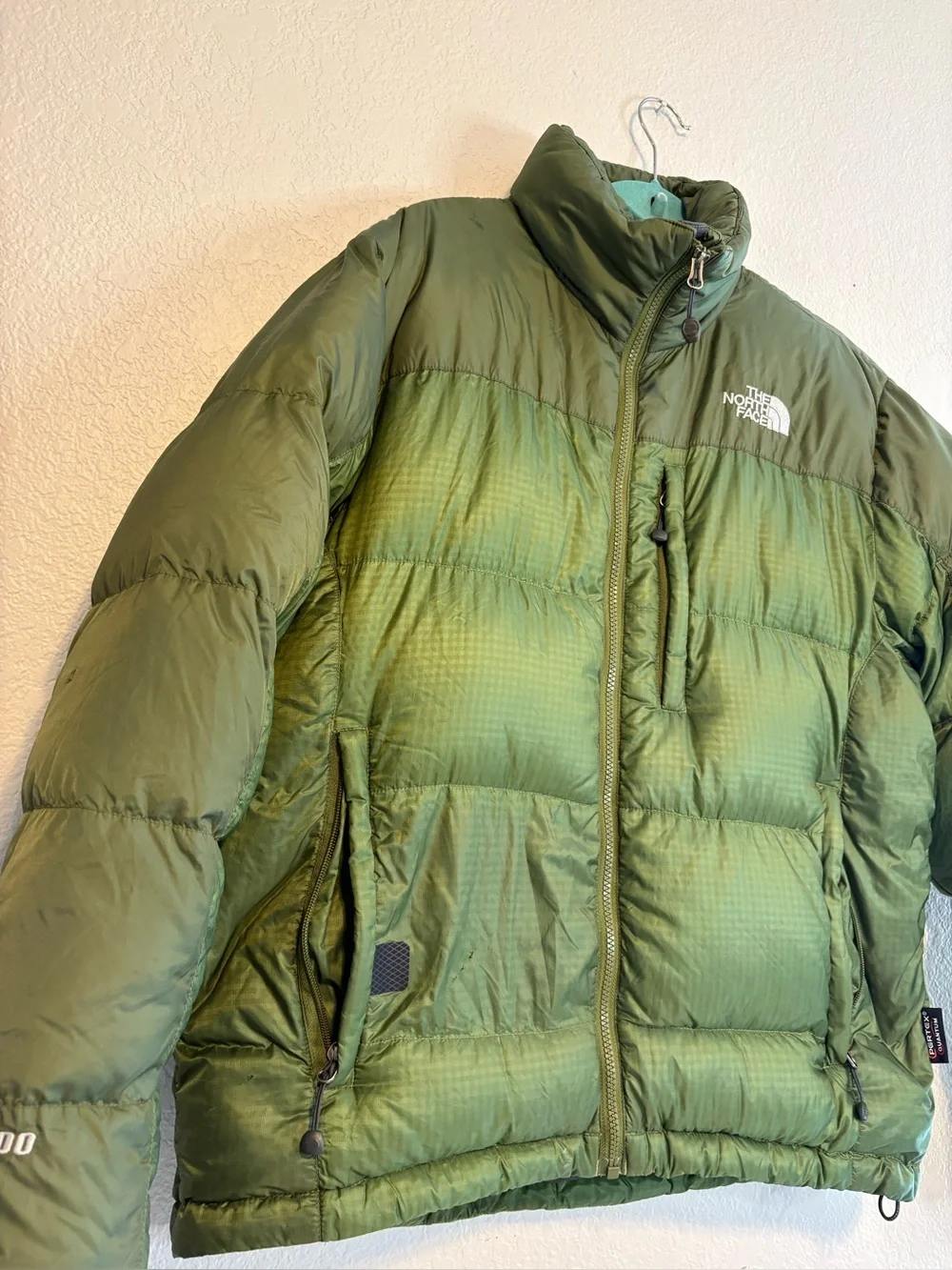 The North Face Summit Series 700 Down Men Med Green Full Zip Puffer Rare VTG